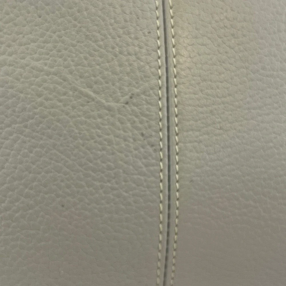 Vintage Liz Claiborne Crossbody Satchel Bag Medium Beige Tan Leather 90s Minimal